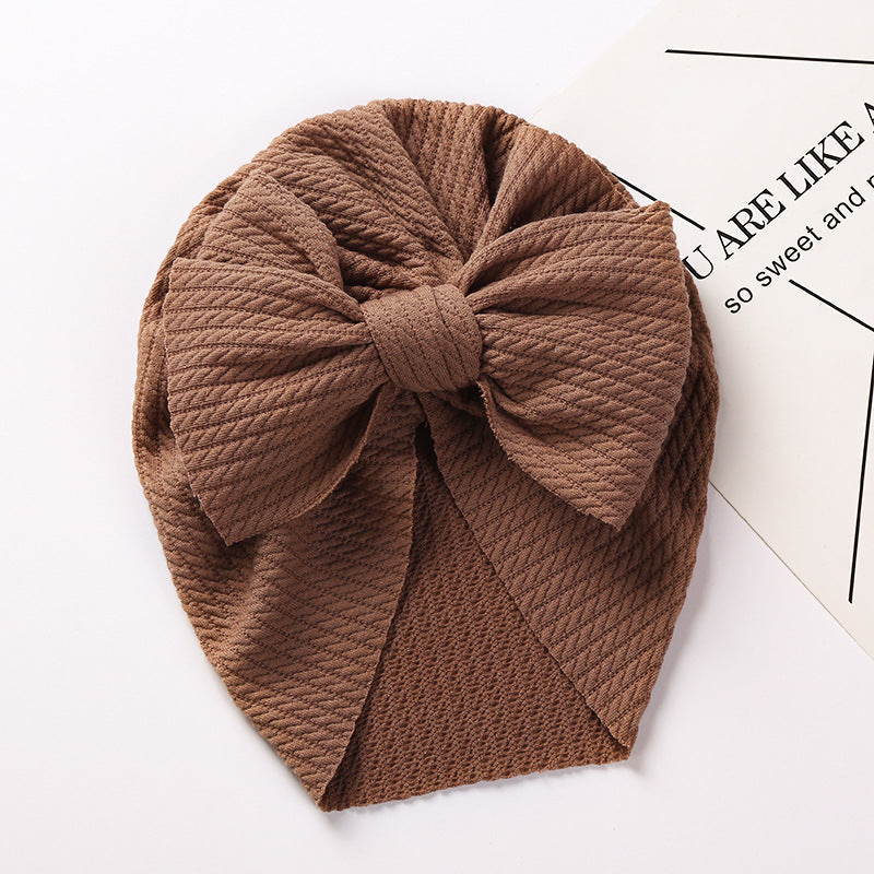 Baby Knit Bow Hat for Warm, Cute Cold-Weather Outings