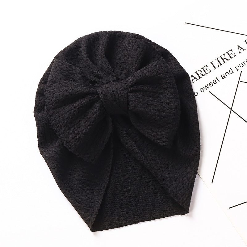 Baby Knit Bow Hat for Warm, Cute Cold-Weather Outings