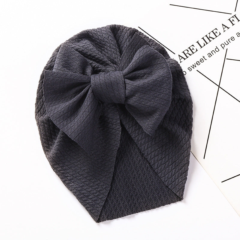 Baby Knit Bow Hat for Warm, Cute Cold-Weather Outings