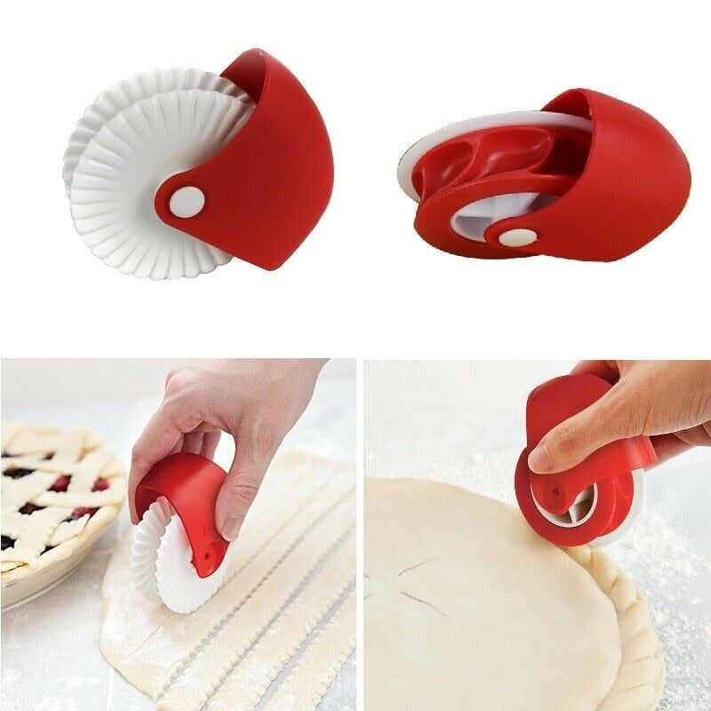 Pie Crust Pastry Wheel Cutter for Lattice & Fluted Edges