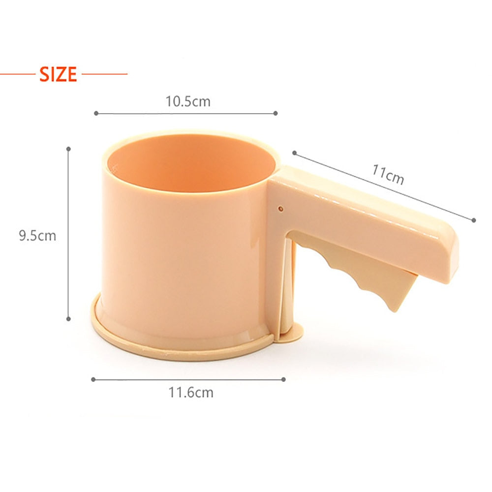 Flour Sifter for Smooth Baking, One-Hand Squeeze