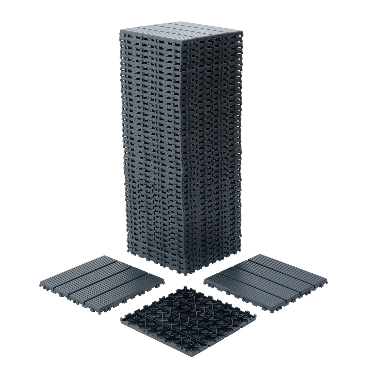 Waterproof Interlocking Deck Tiles for Patios, 44 Pack