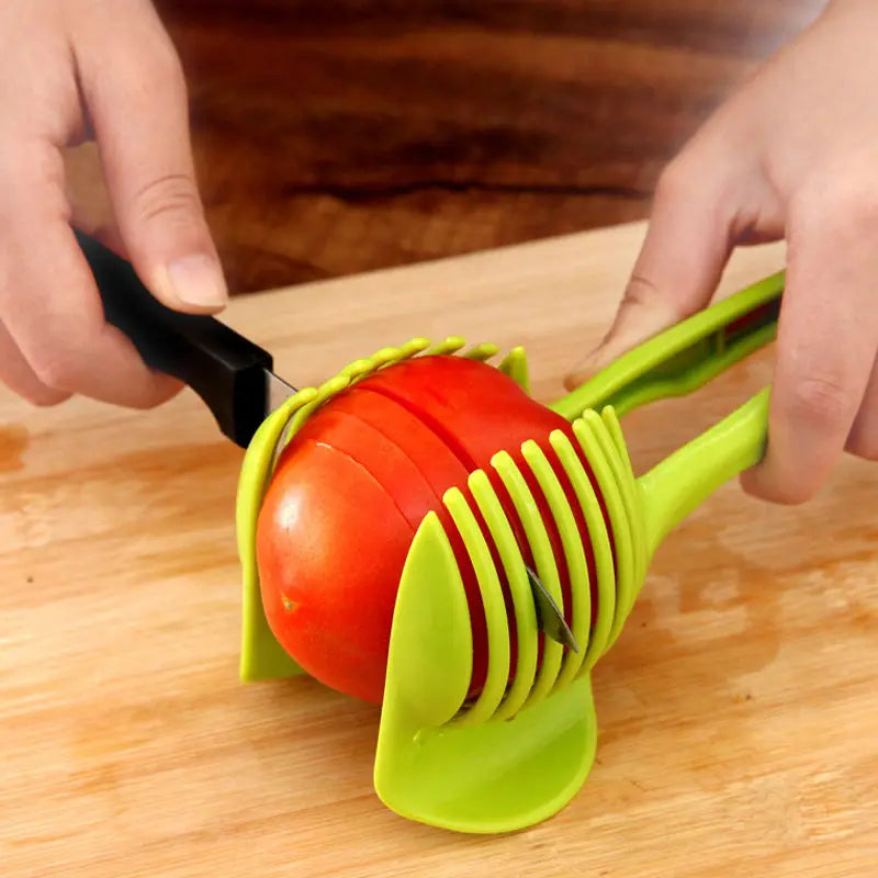 Tomato Slicer Holder for Safe, Even Lemon & Potato Cuts