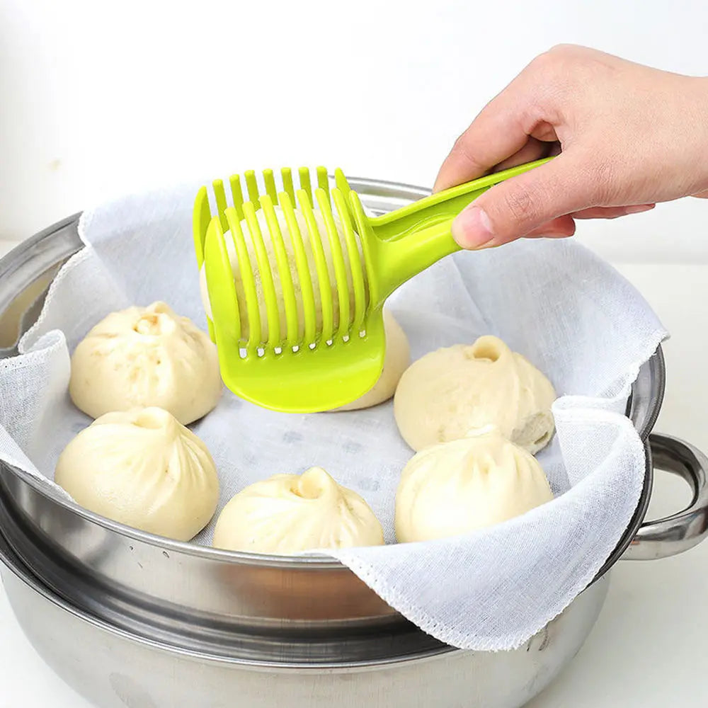 Tomato Slicer Holder for Safe, Even Lemon & Potato Cuts