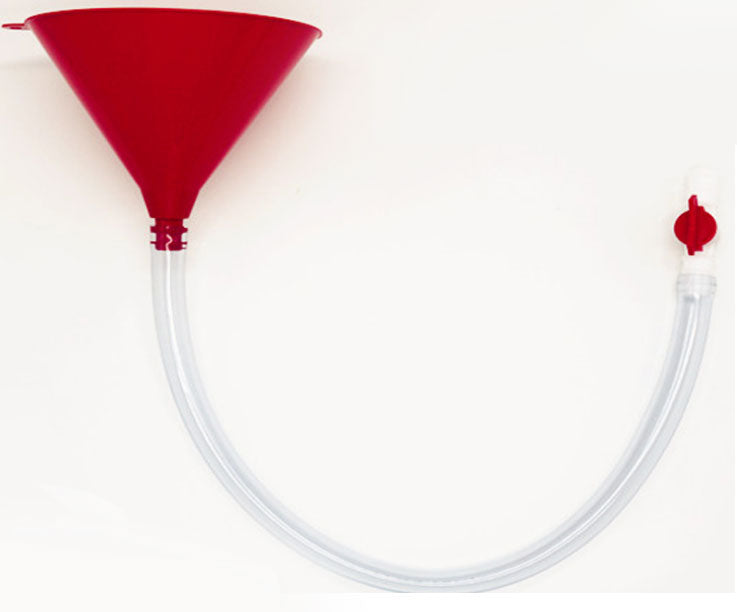 Party Beer Funnel with Tube and Red Shut-Off Valve