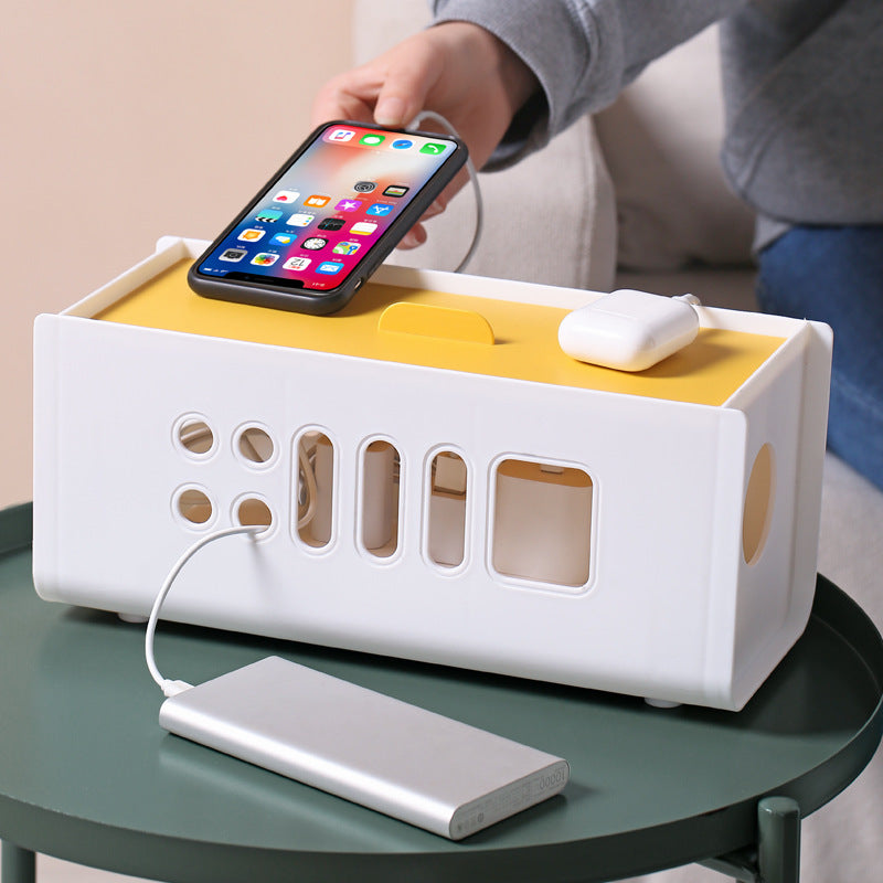 Cable Management Box for Neat, Dust-Free Charging Cables
