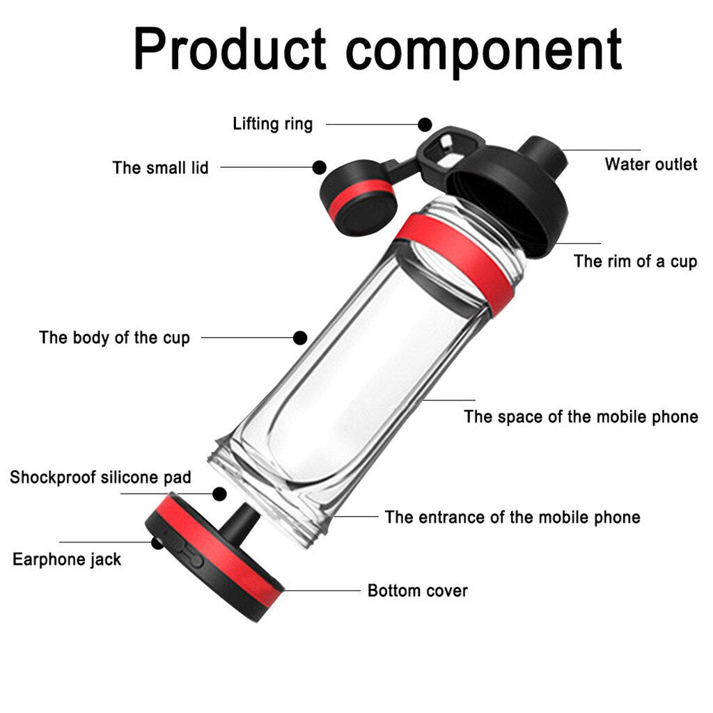 Waterproof Water Bottle With Hidden Phone Compartment