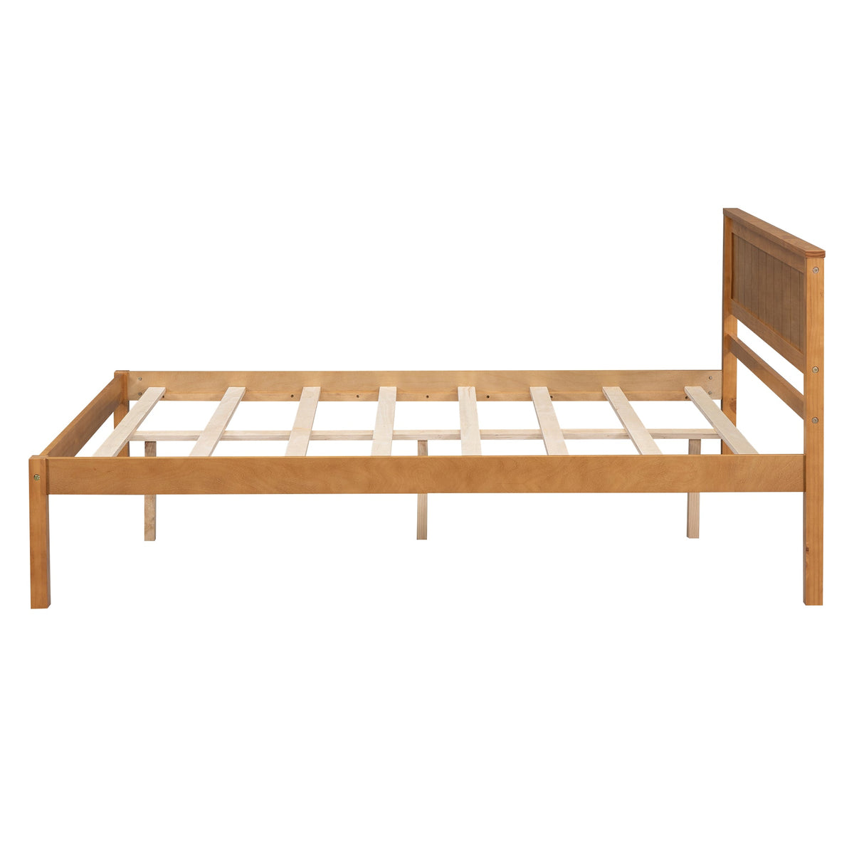 Full Size Platform Bed Frame with Wood Slat Support