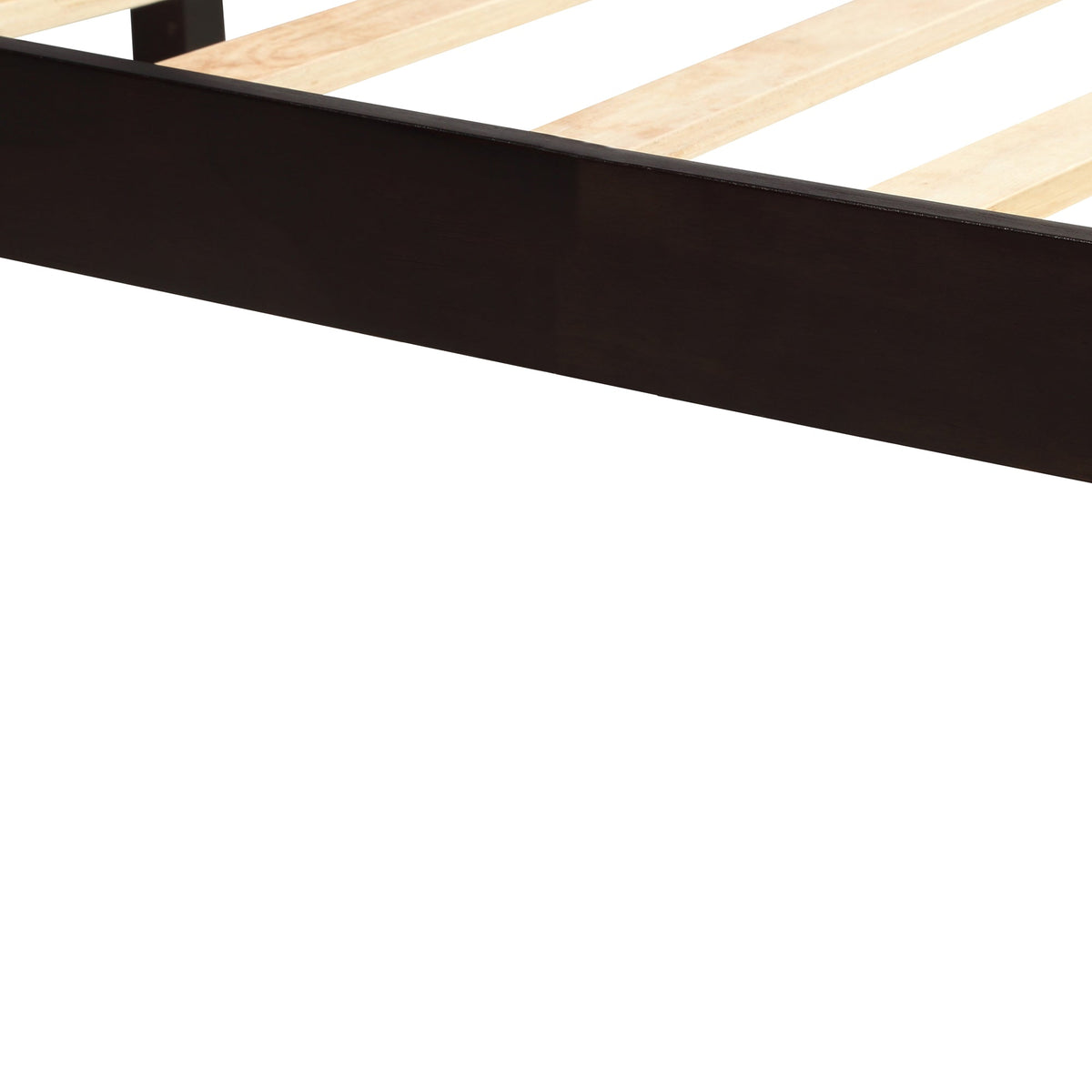 Queen Platform Bed Frame with Wood Slats, No Box Spring