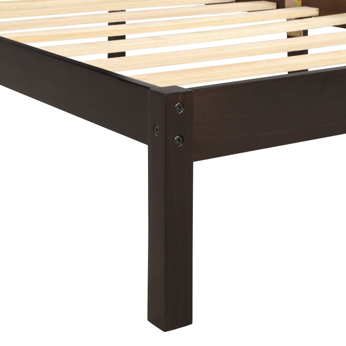 Queen Platform Bed Frame with Wood Slats, No Box Spring