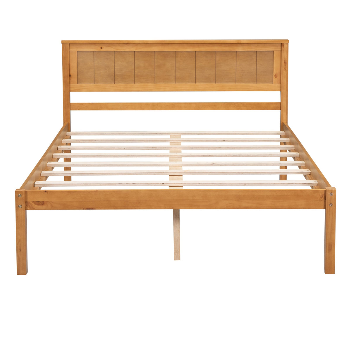 Full Size Platform Bed Frame with Wood Slat Support