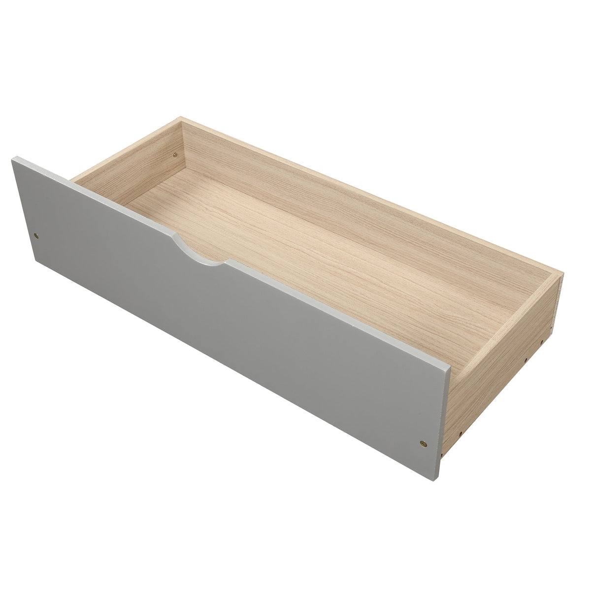 Twin Platform Bed Frame with Rolling Storage Drawers