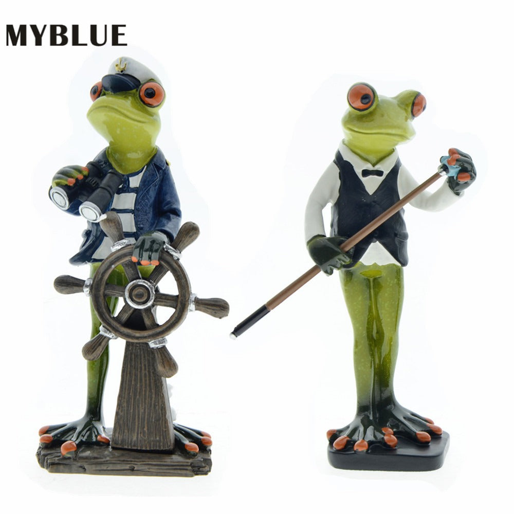 Decorative Frog Resin Figurine for Game Rooms