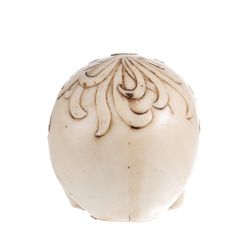 Plum Blossom Skull Ornament for Gothic Shelf Decor