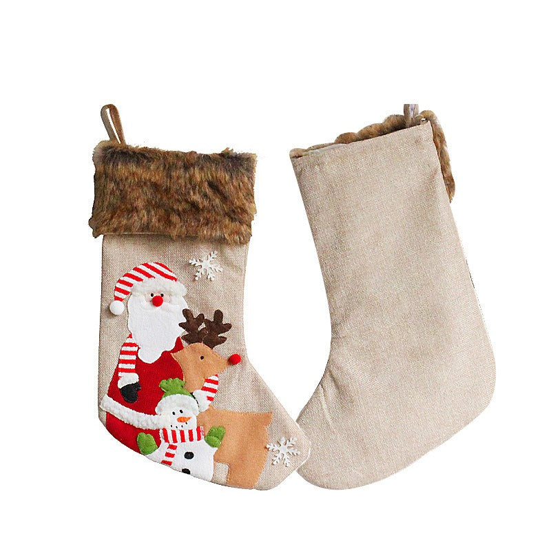 Plush Christmas Stockings, 2-Pack Holiday Gift Bags