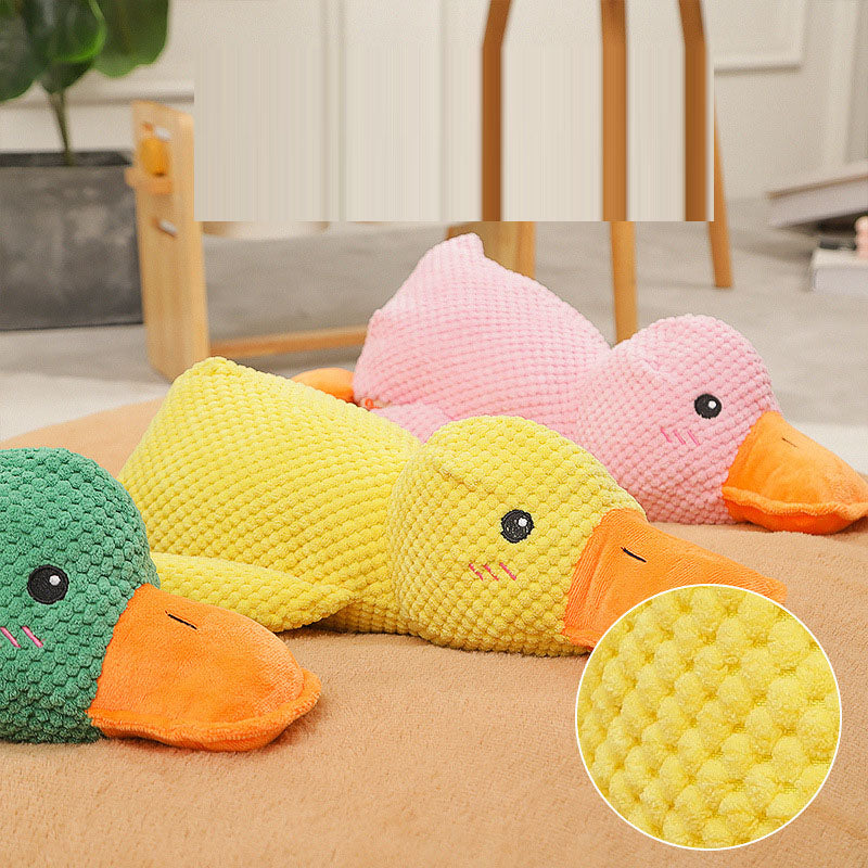 Plush Dog Toy with Quack Sound for Puppy Boredom
