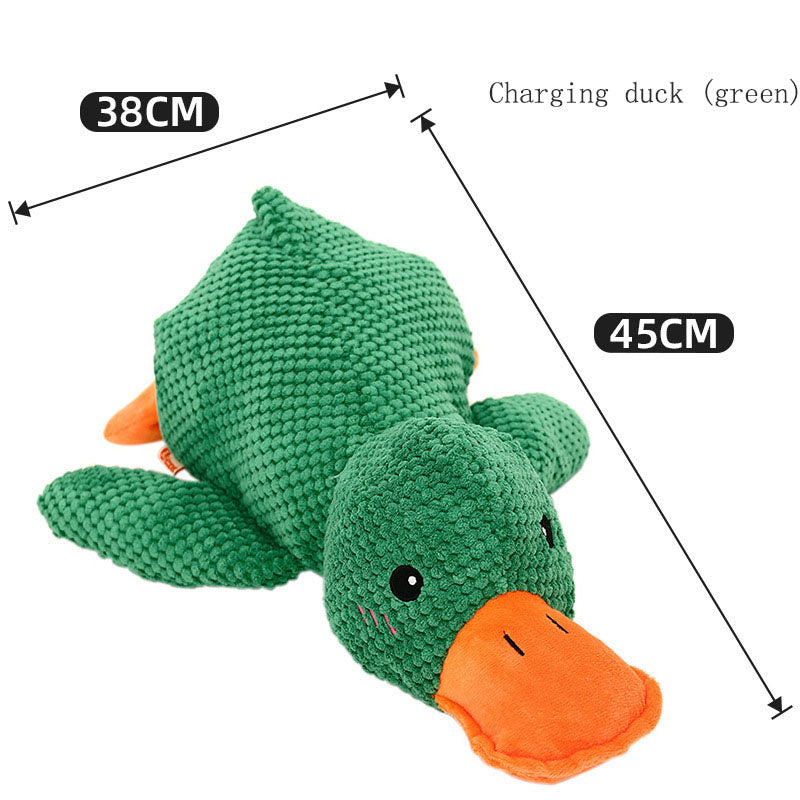Plush Dog Toy with Quack Sound for Puppy Boredom