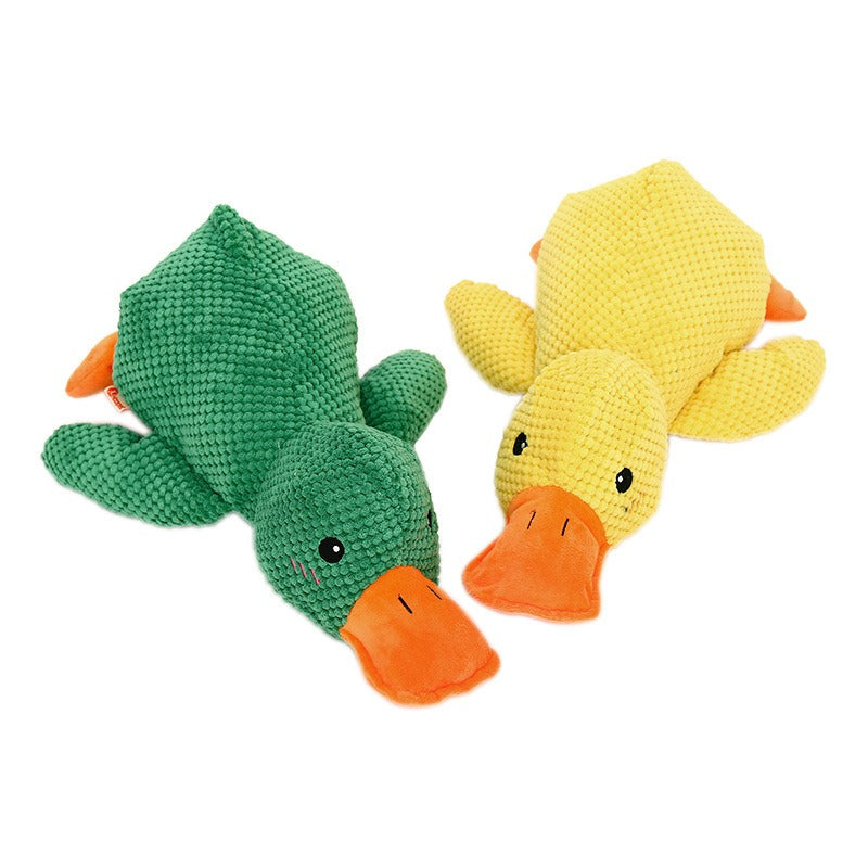 Plush Dog Toy with Quack Sound for Puppy Boredom