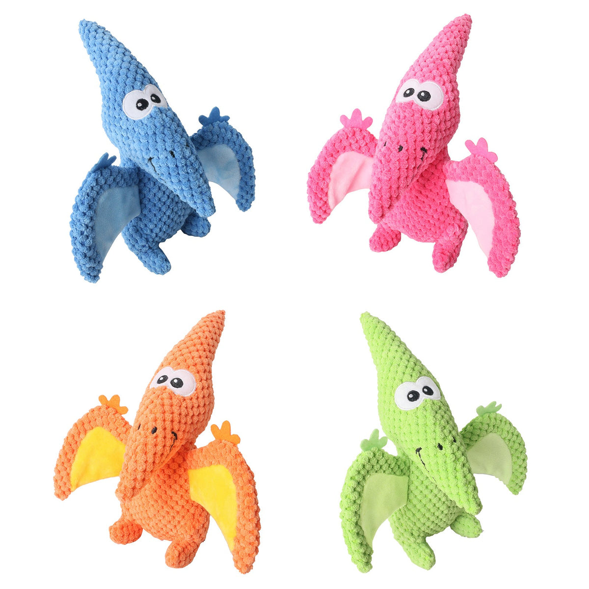Plush Dinosaur Dog Toy for Colorful Interactive Play