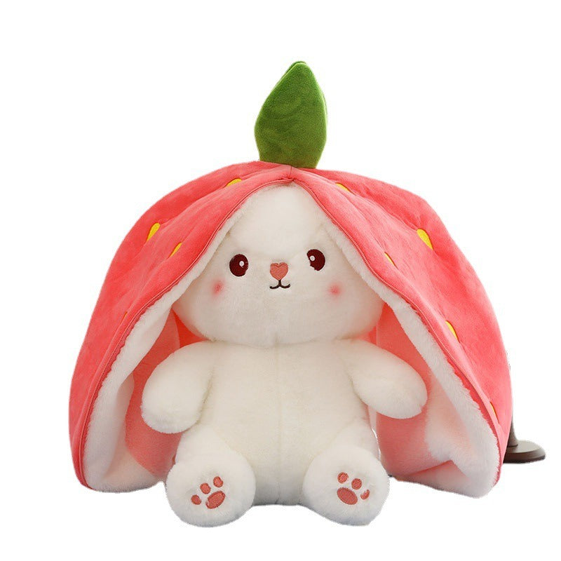 Fruit Hood Rabbit Plush Toy for Cozy Cuddles and Play