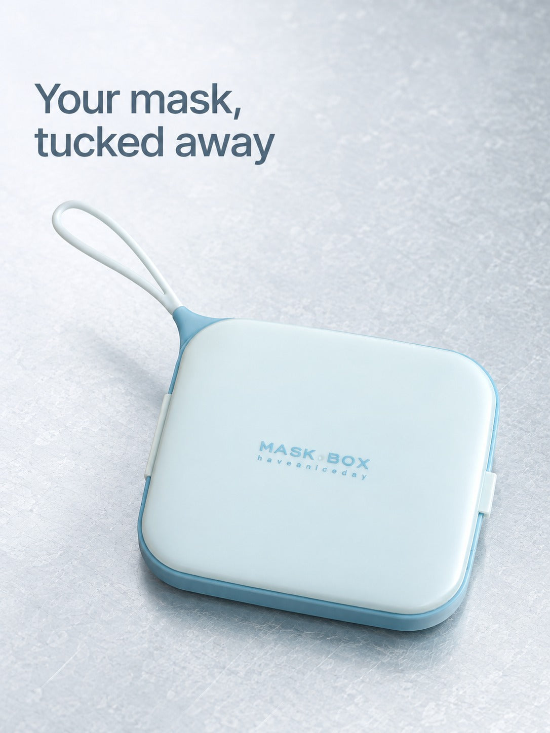 Pocket Face Mask Storage Case with Flip Lid for Commuters