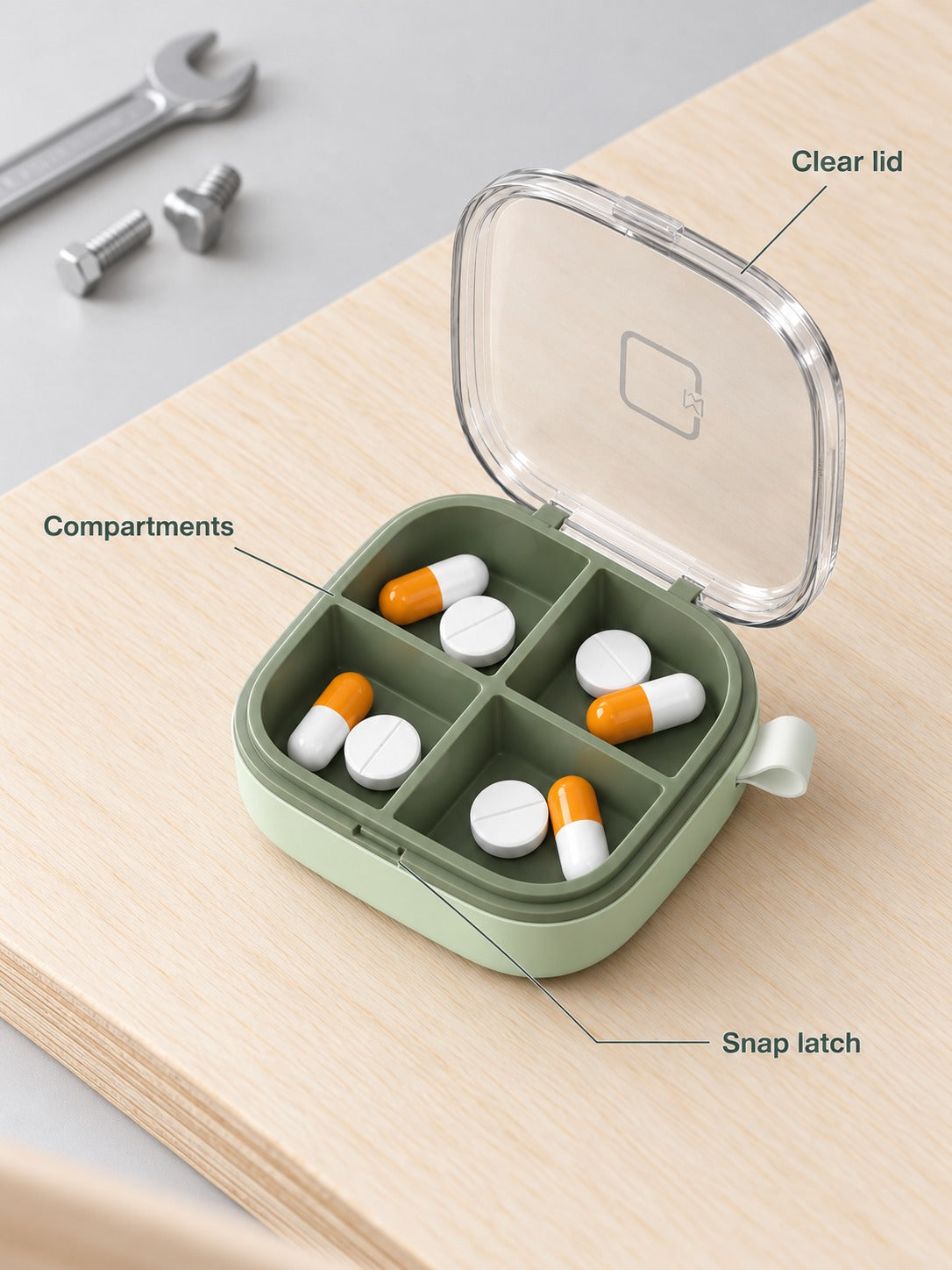 Pocket Weekly Pill Organizer for Travel, Sealed & Sorted