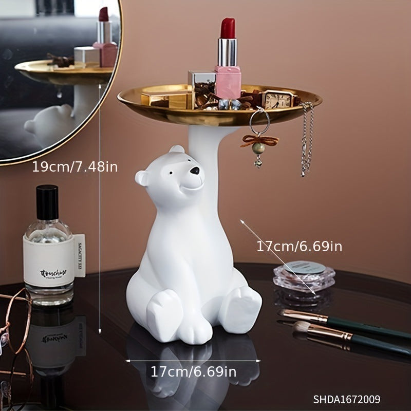 Polar Bear Key Tray for Playful Entryway Home Storage