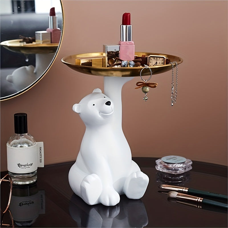 Polar Bear Key Tray for Playful Entryway Home Storage