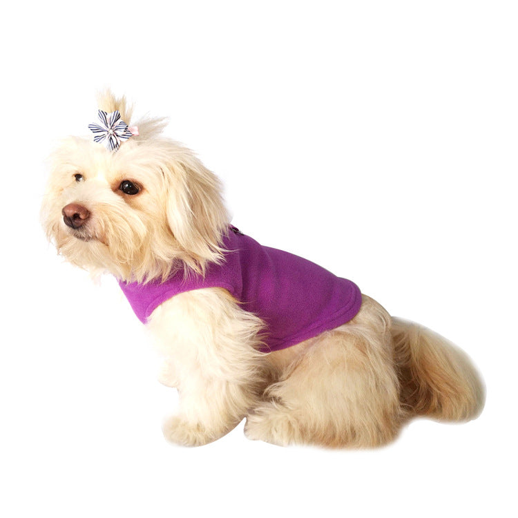 Polar Fleece Pet Vest for Warm Winter Walks & Play