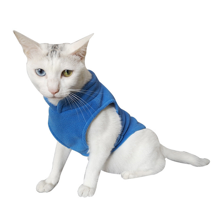 Polar Fleece Pet Vest for Warm Winter Walks & Play