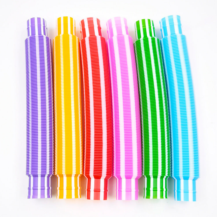 Pop Tube Sensory Fidget Toys With Colorful LED Lights