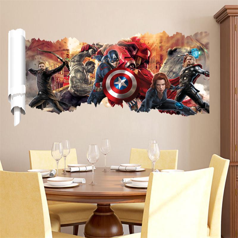 3D Avengers Wall Mural for Dramatic Room Makeovers