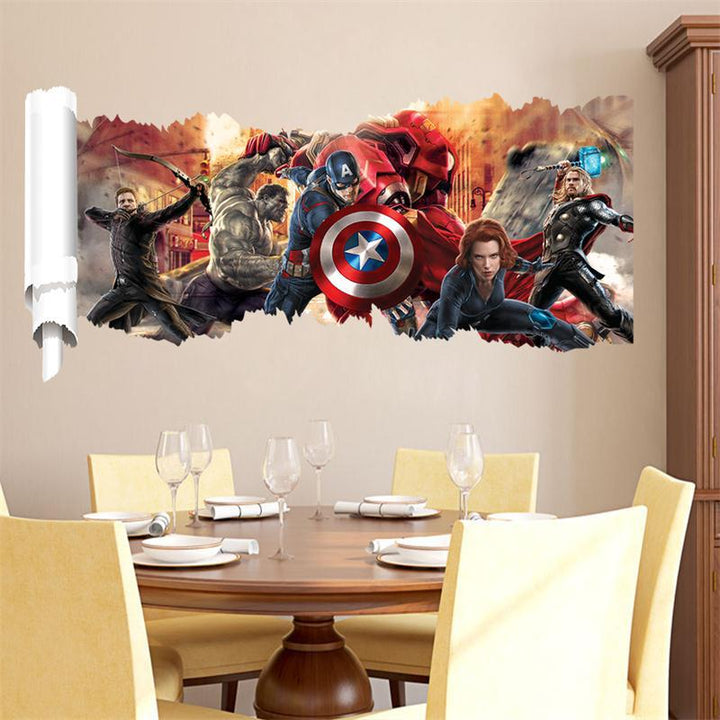 3D Avengers Wall Mural for Dramatic Room Makeovers