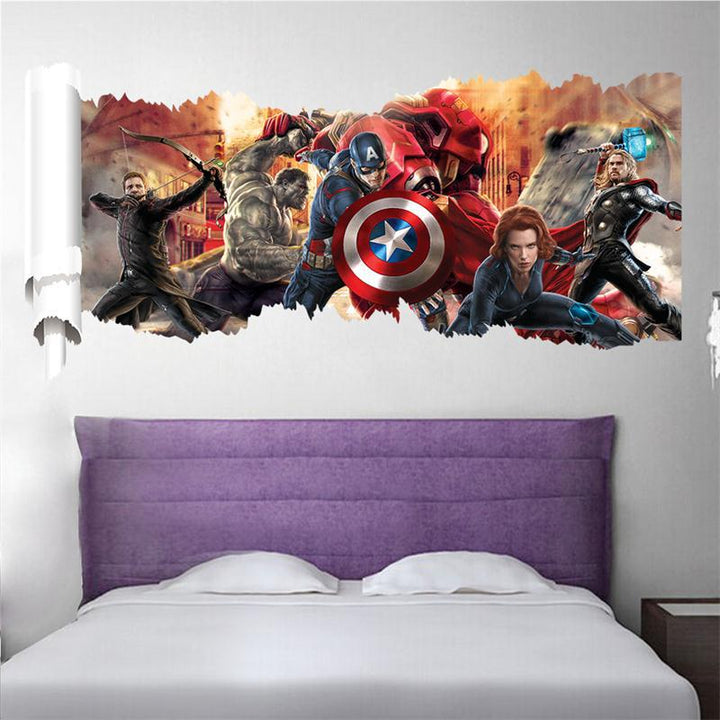 3D Avengers Wall Mural for Dramatic Room Makeovers