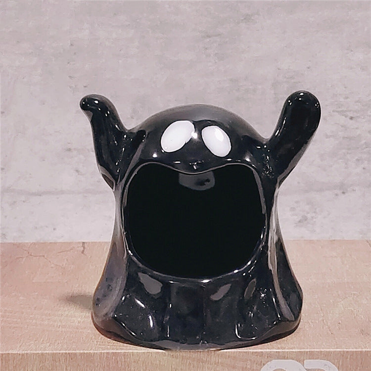 Ceramic Ghost Candle Holder for Halloween Ambiance