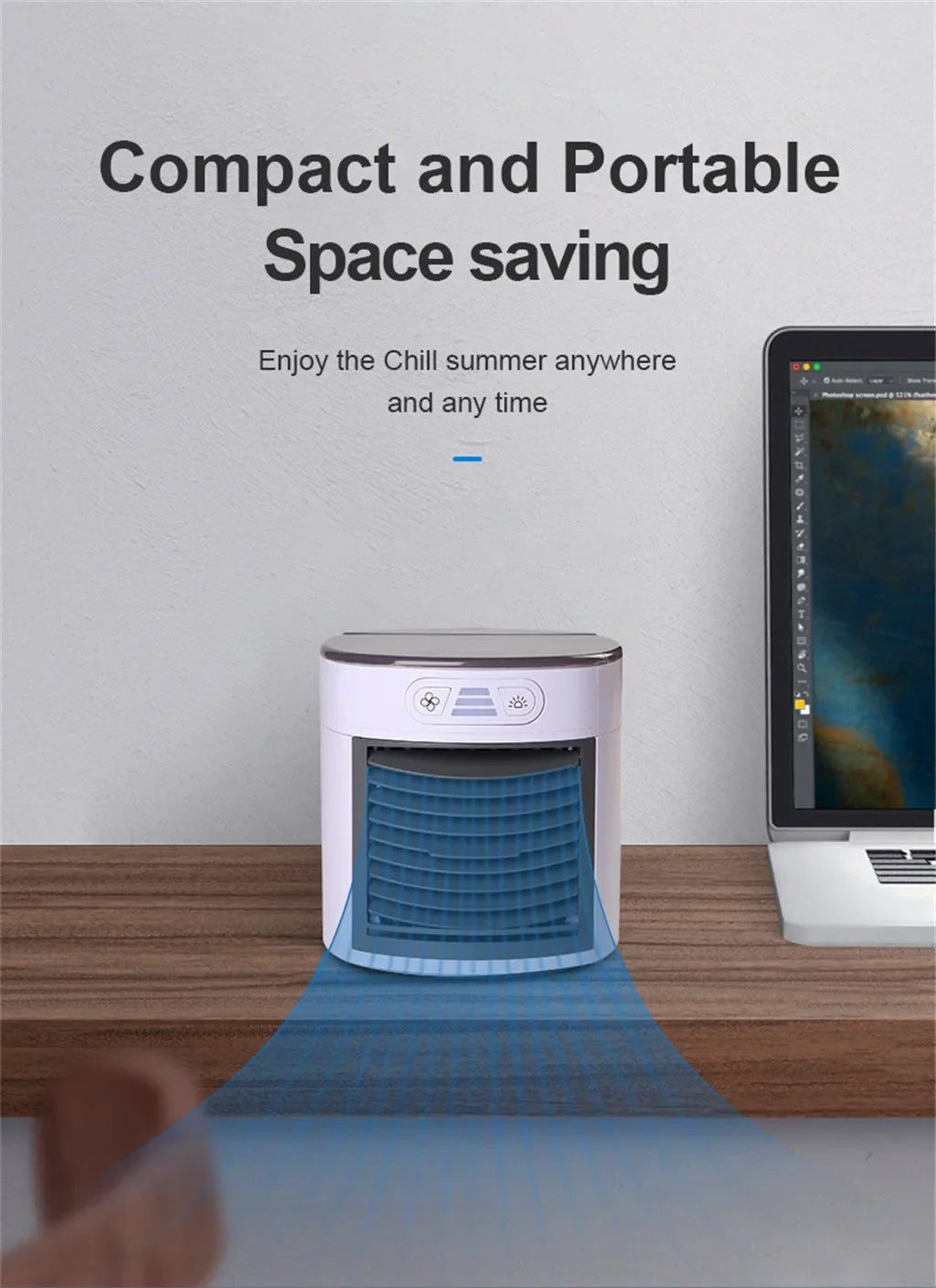 USB Desktop Personal Air Cooler Fan for Desk Cooling