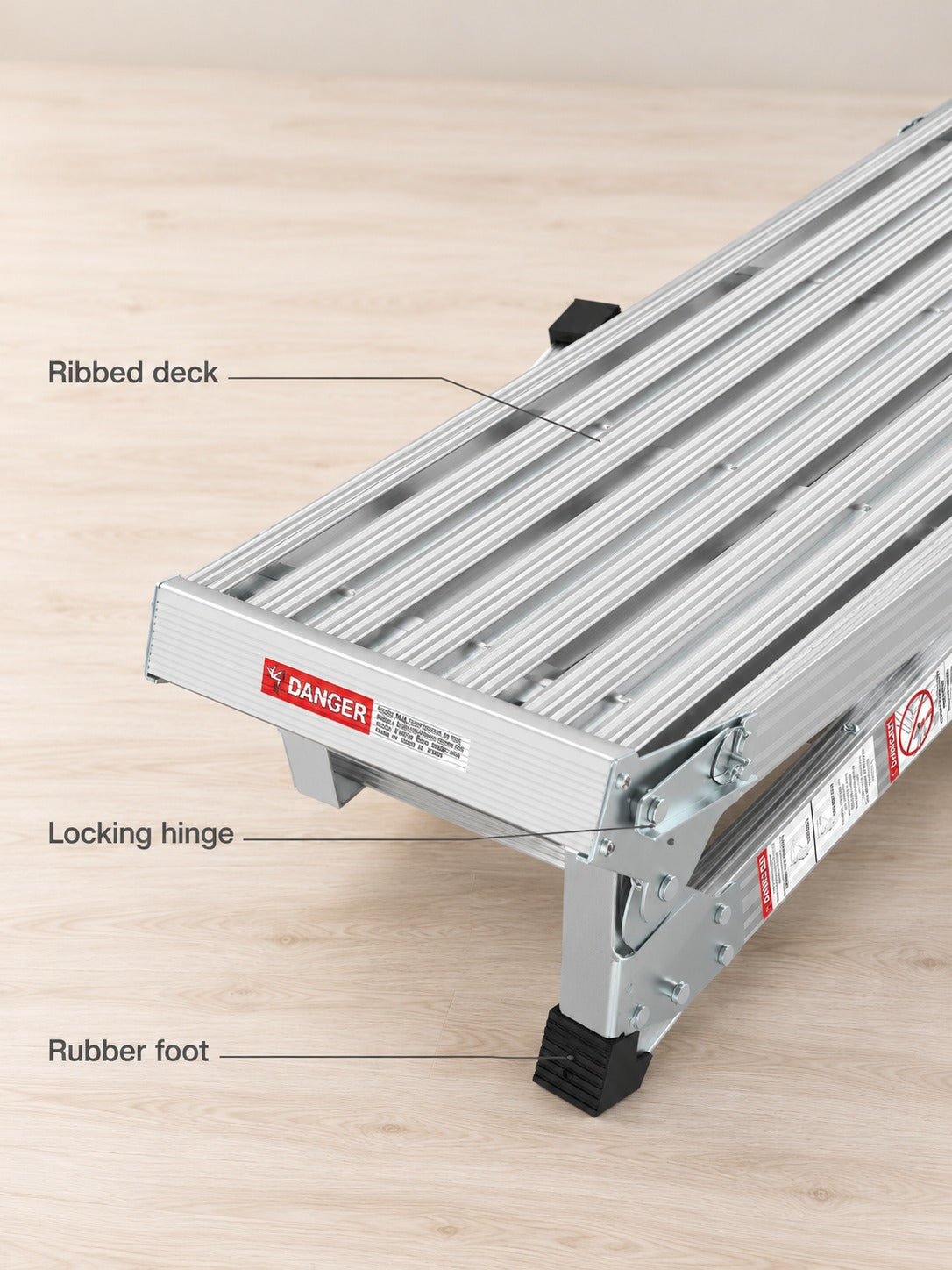 Portable Aluminum Folding Work Platform, 225 lb Rated