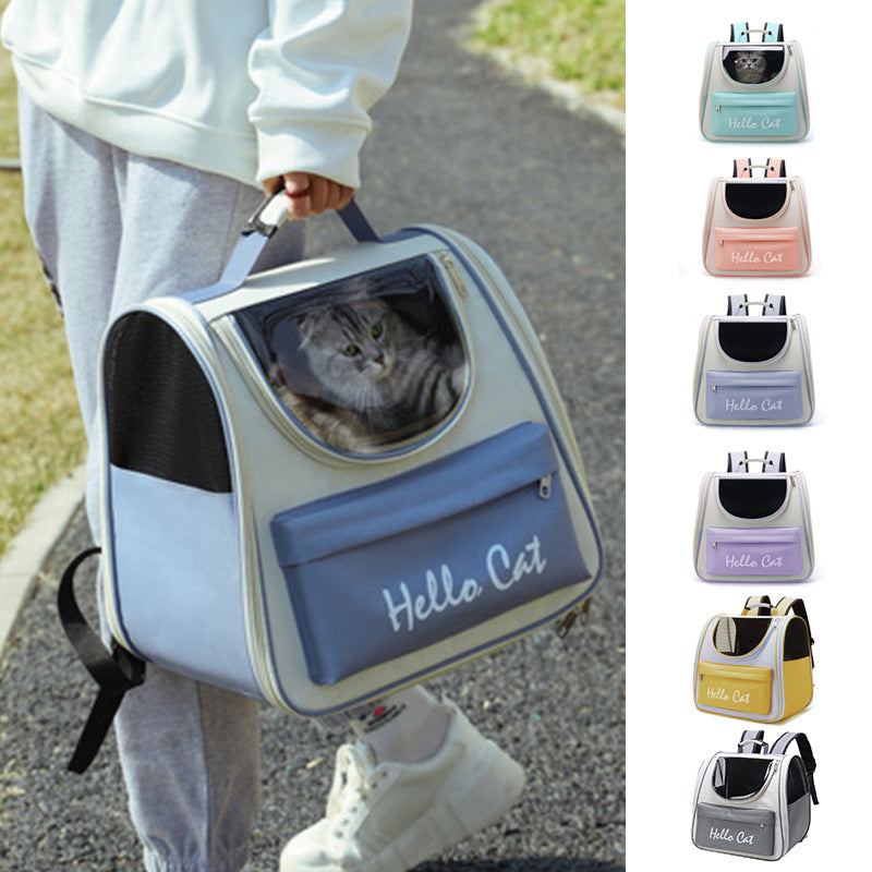 Backpack Cat Carrier With Window - Hands-Free Pet Travel