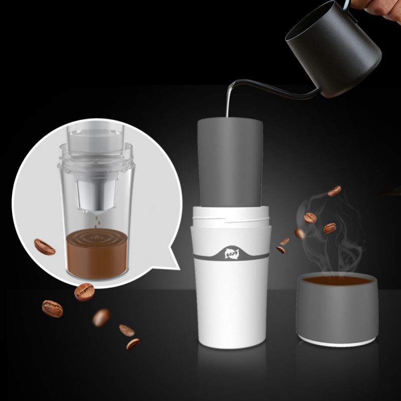 Portable Drip Coffee Maker Travel Mug, Brew in 3 Min