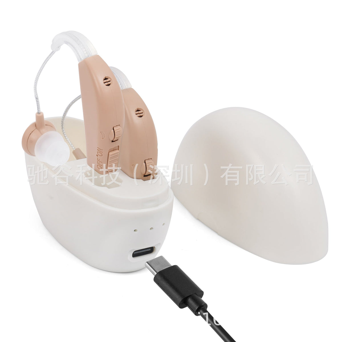Rechargeable Discreet Hearing Amplifier for Dual Ears
