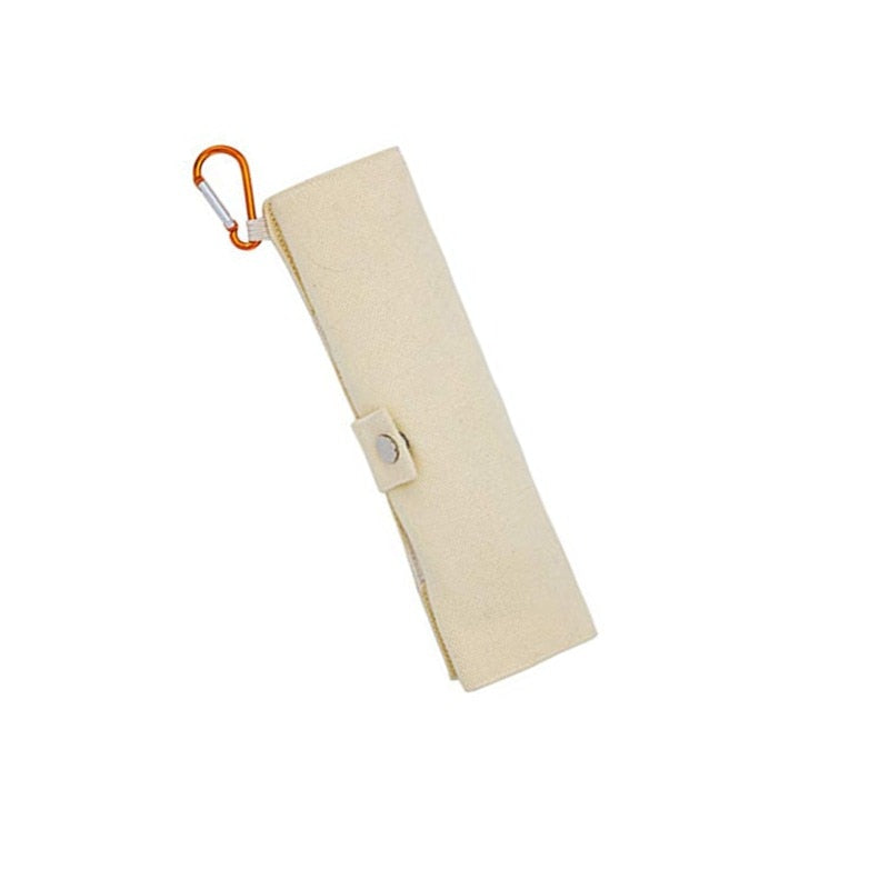 Reusable Bamboo Travel Cutlery Set, 7 Pieces with Pouch