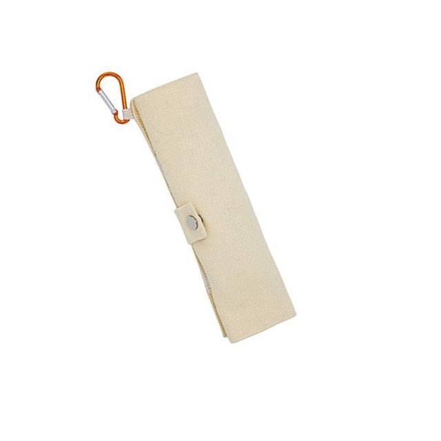 Reusable Bamboo Travel Cutlery Set, 7 Pieces with Pouch