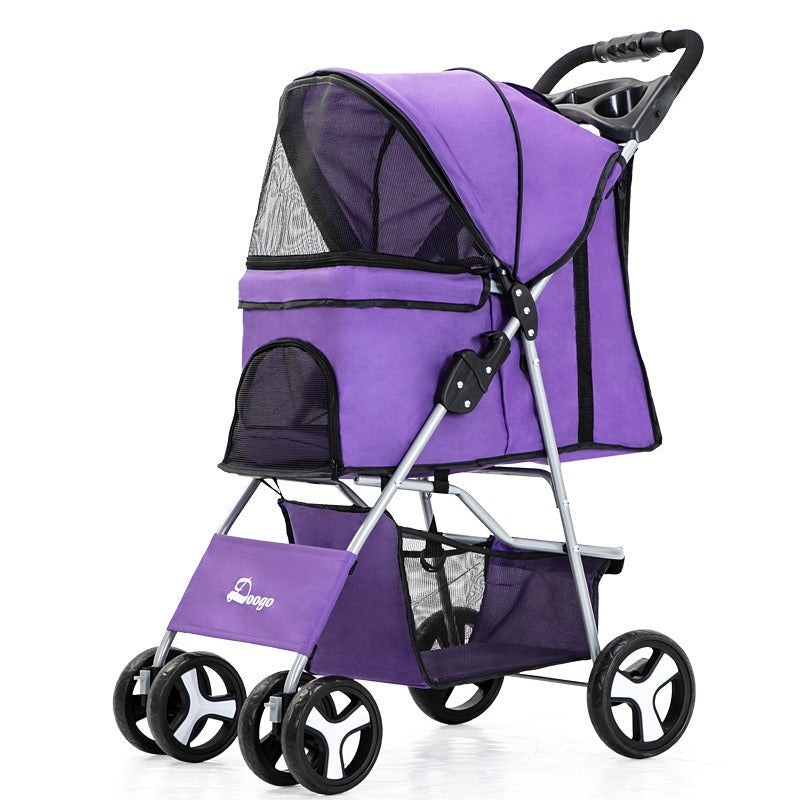 Pet Stroller for Cats & Small Dogs | Covered Comfort