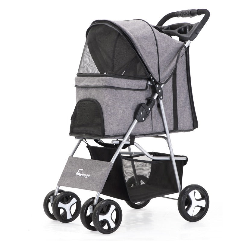 Pet Stroller for Cats & Small Dogs | Covered Comfort