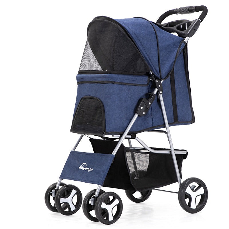 Pet Stroller for Cats & Small Dogs | Covered Comfort