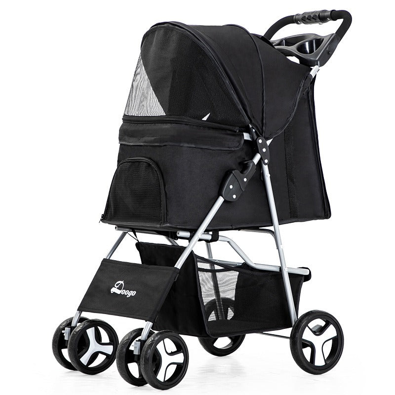 Pet Stroller for Cats & Small Dogs | Covered Comfort