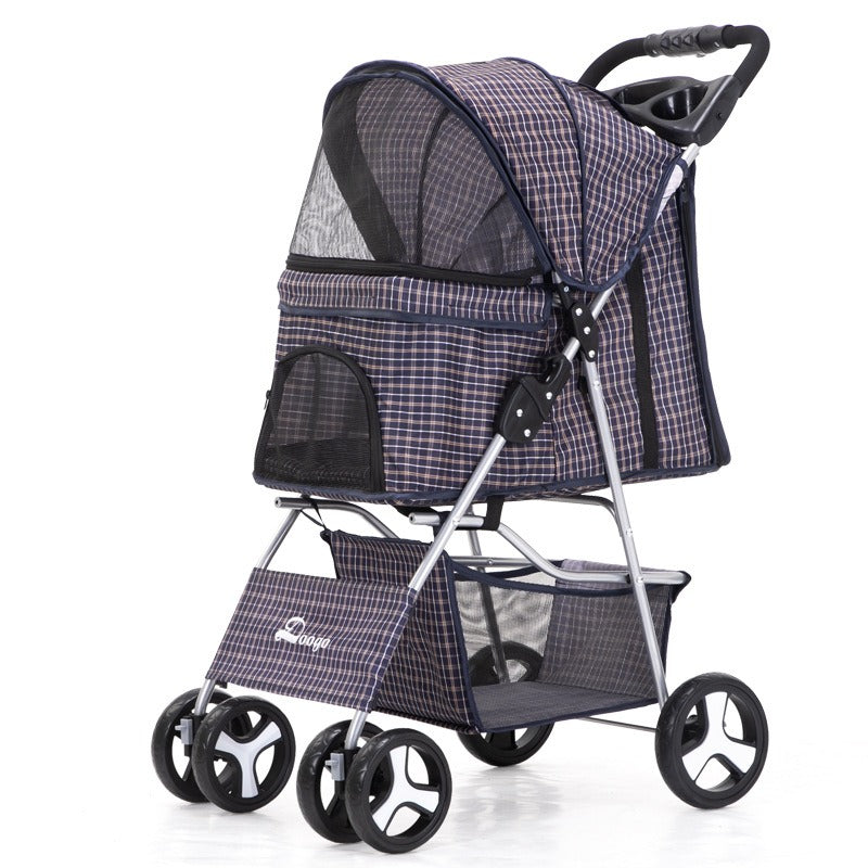 Pet Stroller for Cats & Small Dogs | Covered Comfort