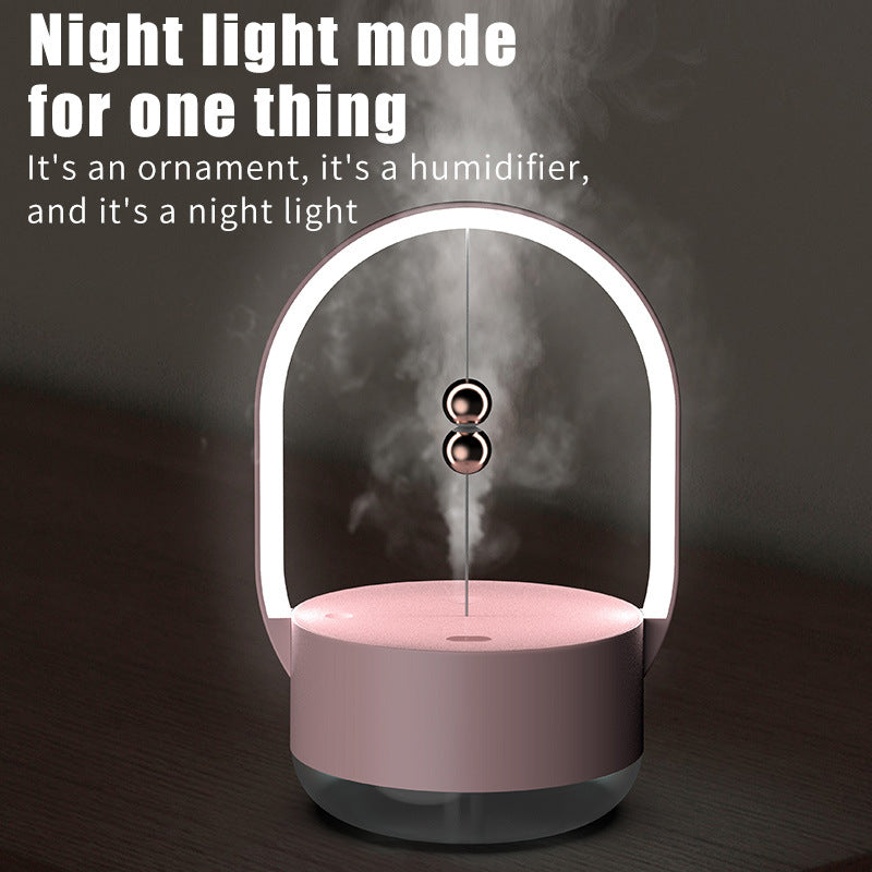 Desktop Humidifier Night Light with Floating Magnetic Balls