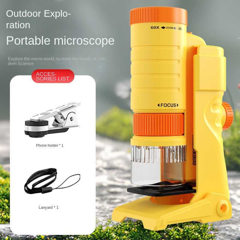 Portable Handheld Microscope Toy for Kids Outdoor Science