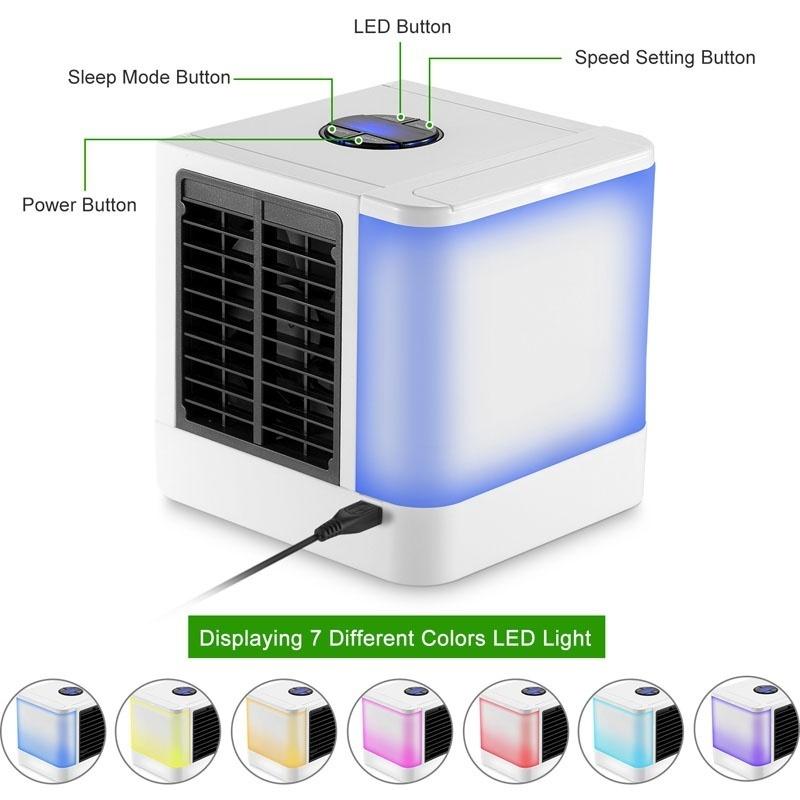 Portable USB Mini Air Cooler Fan for Desk & Bedside